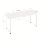 1pc Escritorio Moderno Grande Multifuncional Compatible para Oficina y Computadora - Banco de Trabajo con Estructura de Metal Resistente y Superficie Amplia, Mesa de Escritorio para Oficina, Estudio, Dormitorio - Modelo Variable SKU
