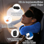 Una Almohada Cervical Ergonómica en Forma de U con Bolsa de Almacenamiento, Espuma de Memoria con Tecnología de Rebote Lento, Funda Lavable a Máquina, Ligera y Portátil para Avión, Oficina y Hogar, Apoya Cuello y Cabeza, Ideal para Siestas, Lectura y Ver