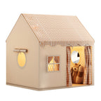 Tienda de Juegos para Niños con Ventana - Castillo de Princesas para Interior/Exterior, Beige y Blanco, Fácil de Montar, Casa de Juegos Ligera y Portátil para Niños Pequeños, Niños y Niñas, Decoraciones para Fiestas de Cumpleaños, Casa de Juegos de Roles