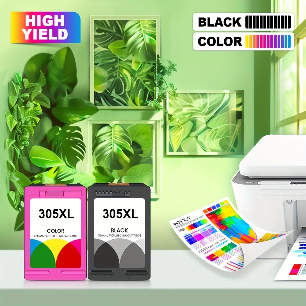 Carcasa de tinta para impresora 305XL Multipack | Reemplazo para HP 305XL Color Negro, Compatible con HP Deskjet 2800e, 2810e, 2820e, 2821e, 2822e, 2823e, 2800, 2810, 282