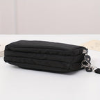 Cartera de Mujer de 3 Capas con Cremallera, Estuche de Lluvia para Llaves, Billetera de Gran Capacidad, Organizador de Cables de Datos, Tarjetero, Funda para Teléfono, Bolso Móvil