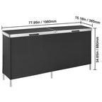 VEVOR Mesa Podio Portátil para Ferias, 77.95" x 15.16" x 34.65", Soporte de Exhibición para Mostrador de Ferias con Pared, Mesa Podio Plegable para Promociones y Ventas Minoristas con Estante de Almacenamiento y Bolsa de Transporte