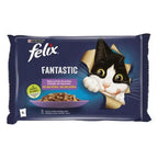 Paquete Ahorro Felix Fantastic Selecciones Favoritas en Gelatina de Pollo, Buey, Salmón y Atún