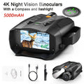 Binoculares de visión nocturna | Binoculares de visión nocturna digital 4K - Pantalla grande de 3.0, Telescopio de caza tipo gafas, con brújula y