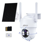ANRAN G1: Cámara Exterior Independiente 3G/4G. ¡Sin Wifi ni Cables! Vista en Vivo por Red Móvil. Energía Solar para Energía Ilimitada. Panorámica 360°, Visión Nocturna a Color e Incluye Tarjeta SD de 32GB. Wifi No Está Habilitado. Perfecta para Sitios Rem