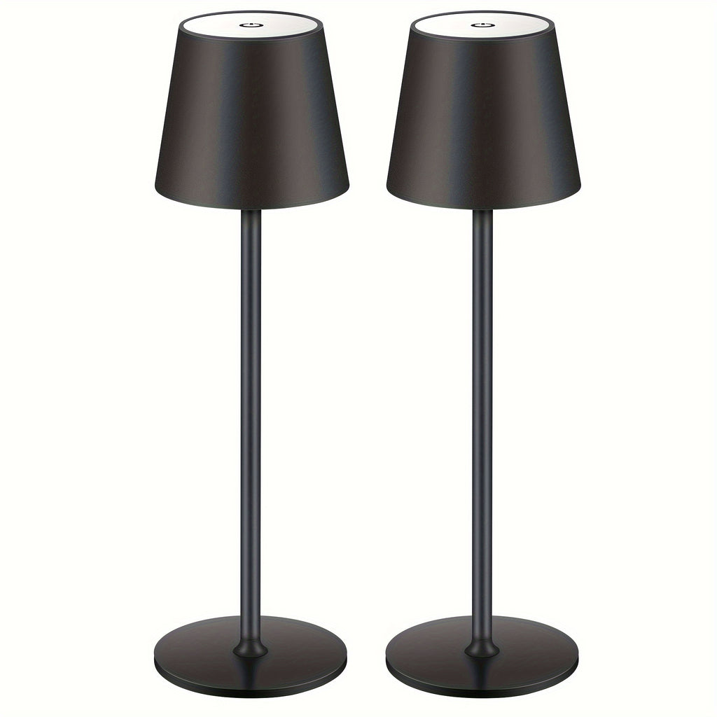 Lámpara de mesa para iluminación de dormitorio y escritorio | 2 L y Metal
