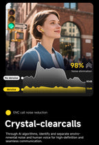 Auriculares Bluetooth | Acer Ohr Auriculares inalámbricos de 13.92 metros Anc Call con reducción de ruido, graves potentes, sonido estéreo