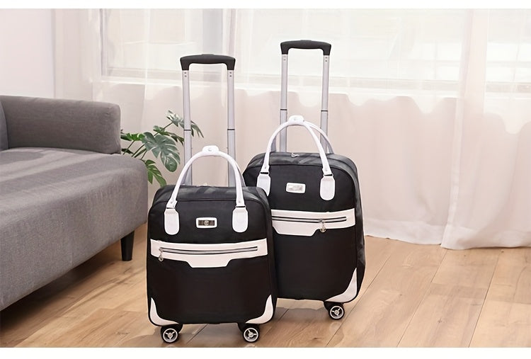 Maleta de Viaje Plegable de Gran Capacidad, Bolso de Viaje para Exteriores, Maleta con Ruedas, Bolso Unisex con 4 Ruedas Univer y Asa Retráctil, Maleta Ligera, Robusta y Duradera