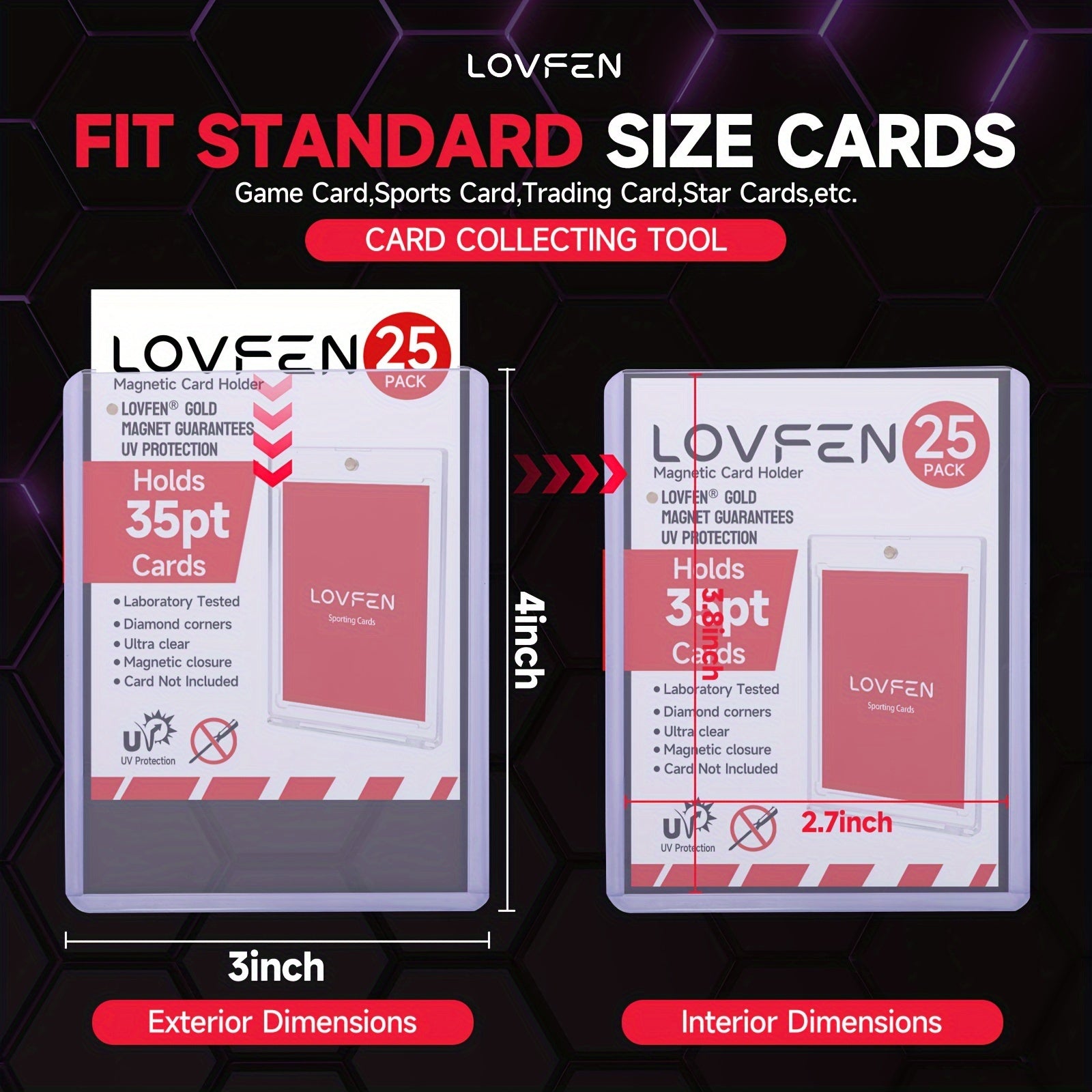 2000 Fundas de Carga Superior para Tarjetas, LOVFEN Protectores de Tarjetas de Béisbol de Plástico Duro de 7.62cm X 10.16cm, Portatarjetas de Carga Superior Premium para Tarjetas Deportivas de Fútbol (1000 Fundas de Carga Superior + 1000 Fundas Penny)