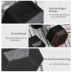 Mancuernas de hierro macizo, juego de mancuernas hexagonales de hierro fundido, con pesos de 2,5 kg, 5 kg, 7,5 kg, 10 kg, 12,5 kg, 15 kg, 20 kg y 25 kg, adecuados para entrenamientos en casa y en el gimnasio, ideales para el entrenamiento de brazos, yoga