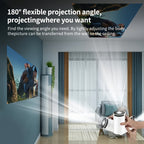 Proyector | Mini Proyector Inteligente - Soporte Local 720P para 4K, Android 11+, Wifi 6 y Wireless 5.3, Rotación de 180°, Compatibilidad