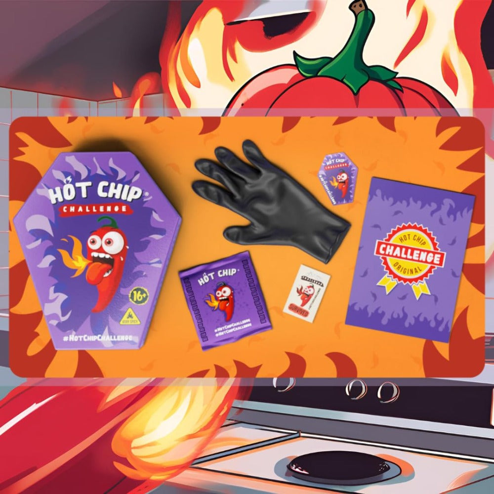 Hot-Chip-Challenge - ¡El Snack Picante Definitivo! 67G de Picante Puro para los Valientes - Perfecto para Desafíos y Fiestas
