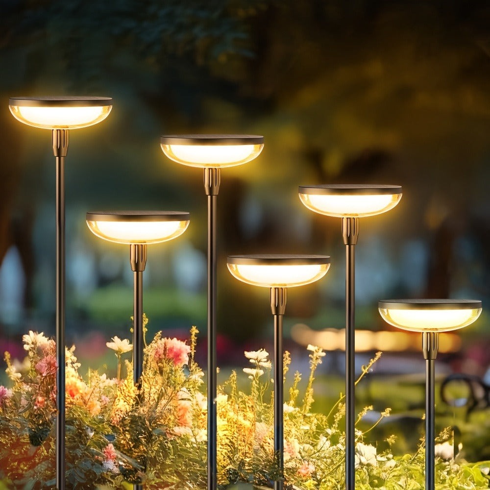 4/6/ Paquete de Luces Solares para Jardín, 40LM Luces Solares Exteriores Brillantes, Hasta 14 Horas, 78.74cm de Altura, Luces Solares para Senderos Exteriores IPX5, Encendido/Apagado Automático para Patio, Jardín, Césped y Caminos