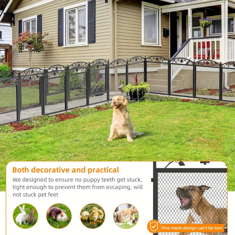 Parque de juegos resistente para perros de 8 paneles: Valla de metal para cachorros y perros, apta para uso en interiores y exteriores, recinto de ejercicio plegable para mascotas con almohadilla, ideal para partos y entrenamiento, incluye puerta, adecuad
