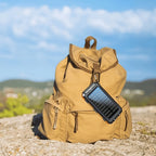 Batería Externa Solar Portátil de 20000Mah, Cargador Solar Portátil para Teléfonos Móviles, Cargador de Batería Externa para Camping para Teléfonos Móviles, 2 USB/ Linternas LED con Brújula para Actividades al Aire Libre