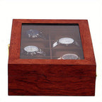 Reloj de joyería, caja de exhibición de madera, caja de almacenamiento de 10 ranuras, grano de roble, regalo.