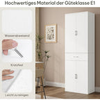 1pc Archivador Vertical, Gabinete con Puertas de Cajones, Gabinete de Almacenamiento Multifuncional, Gabinete de Oficina, Armario, Gabinete Alto, Blanco