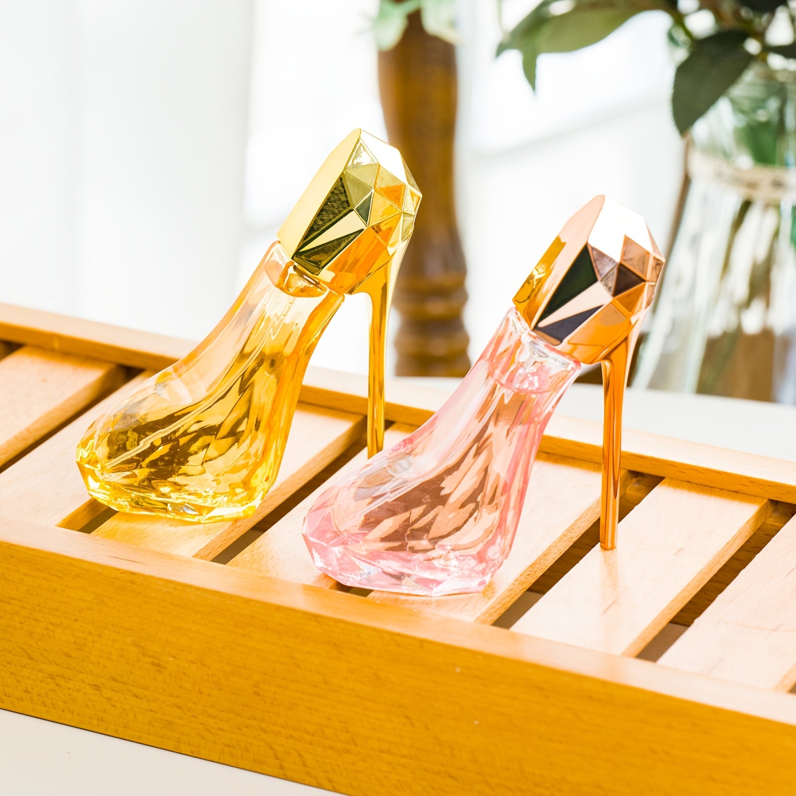 Set de 2 Perfumes para Zapatos de Tacón Alto Rosas y Amarillas, Aumenta tu Confianza, Fragancia Ideal para Uso Diario y Viajes, 30ML Cada Uno