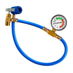 Juego de 2x Refrigerante R134a para Aire Acondicionado + Manguera con Manómetro, Aceite, Sellador, Tinte UV, Secador de Aire Acondicionado, Rosca de Lata Reutilizable, Servicio de Aire Acondicionado de Coche DIY, Para Coches Fabricados entre 1994-2016, Am