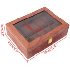 Reloj de joyería, caja de exhibición de madera, caja de almacenamiento de 10 ranuras, grano de roble, regalo.