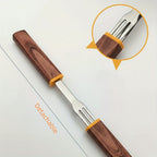 Juego de utensilios de viaje marrones de 2/4/8 juegos | Cubiertos para camping al aire libre | Utensilios reutilizables para el almuerzo en la oficina | Tenedor de mesa portátil y cubiertos con mangos de plástico con grano de madera | Regalos de Navidad p