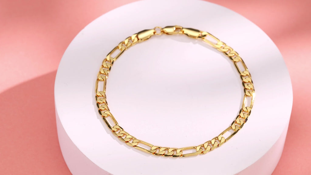 Set de Joyería para Mujer 925 Plata, Collar Figaro y Pulsera, Regalo para Noches Románticas, San Valentín, Navidad, con Caja de Regalo Adicional