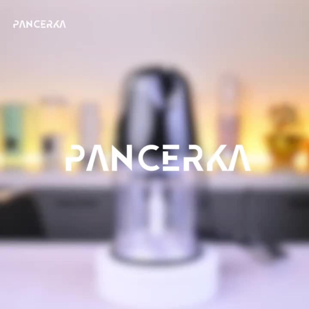 PANCERKA 1500ML Procesador de Alimentos Eléctrico con Picadora de Carne, Picadora, Batidora de Huevos y 6 Cuchillas, para Carne, Batidos, Verduras, Puré, Frutas, Ajo, Grande/Pequeño