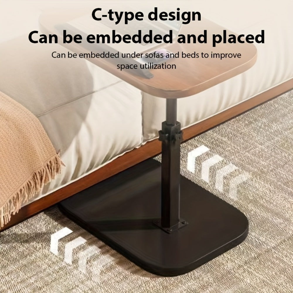 Mesa plegable para portátil de 1 pieza, mesa móvil y ajustable, mesa para portátil que ahorra espacio con almacenamiento, construcción duradera, adecuada para escritorios de oficina en casa, mesas de centro y sofás junto a la cama