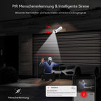 Cámaras de Seguridad Solar WiFi para Exteriores, Visualización de Alta Calidad, Sistema de Energía Solar Integrado para una Fuente de Energía Confiable, Capacidad de Detección Humana PIR para Garantía de Seguridad, Diálogo de Audio Bidireccional