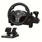 Volante de juego de carreras NBCP con pedales, volante de 270° con retroalimentación de fuerza, para PC, PS4/PS3, Android, simulador de carreras Real Racing