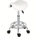 Bonnlo Taburete, Taburete Rodante de Altura Ajustable, Taburete de Trabajo Giratorio de 360°, Taburete Giratorio para Oficina/Salón/Bar, Cuero Sintético