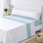 Juego de Sábanas Microfibra 100% Poliéster, Suaves y Frescas para Verano, Estampadas, incluye Bajera -Encimera-1 o 2 Funda de almohada, Camas 90/105/135/150/180 cm,