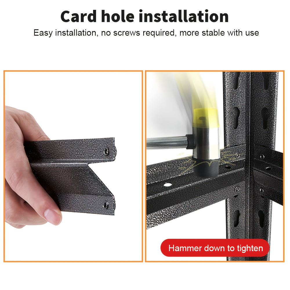 Estantería de almacenamiento metálica de 1 pieza, resistente, de 3/4/5 niveles, ajustable, para garaje, accesorios de viaje, artículos esenciales de viaje, apta para viajes y salidas, almacén, sótano, despensa - Estante organizador multiusos