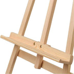 Caballete de Madera para Pintar de Pino Natural, Altura 120-145-170 cm, Soporte de Lienzos, Cuadros y Fotografías, Regulable y Plegable, Manualidades Niños y Adultos