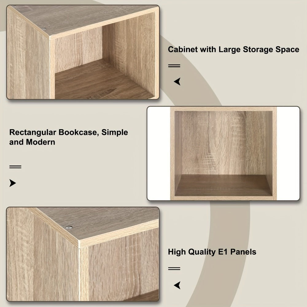 1pc Estantería con 6 Compartimentos, Estantería Cúbica Independiente, Estantería Vertical, Estante de Oficina, Estante de Almacenamiento, Estante para Archivos, Hecho de Material de Madera, 30x158,5x24 cm (Ancho x Alto x Grosor)