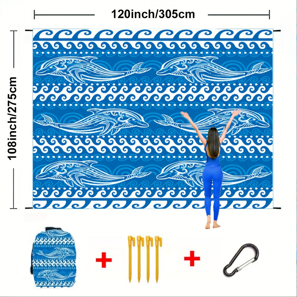 Manta de playa compacta ultraligera resistente al agua y arena de 304,8 x 274,32 pulgadas/210,82 x 200,66 pulgadas. Ideal para la playa, el parque, el césped, el camping, senderismo, conciertos y equipo al aire libre.