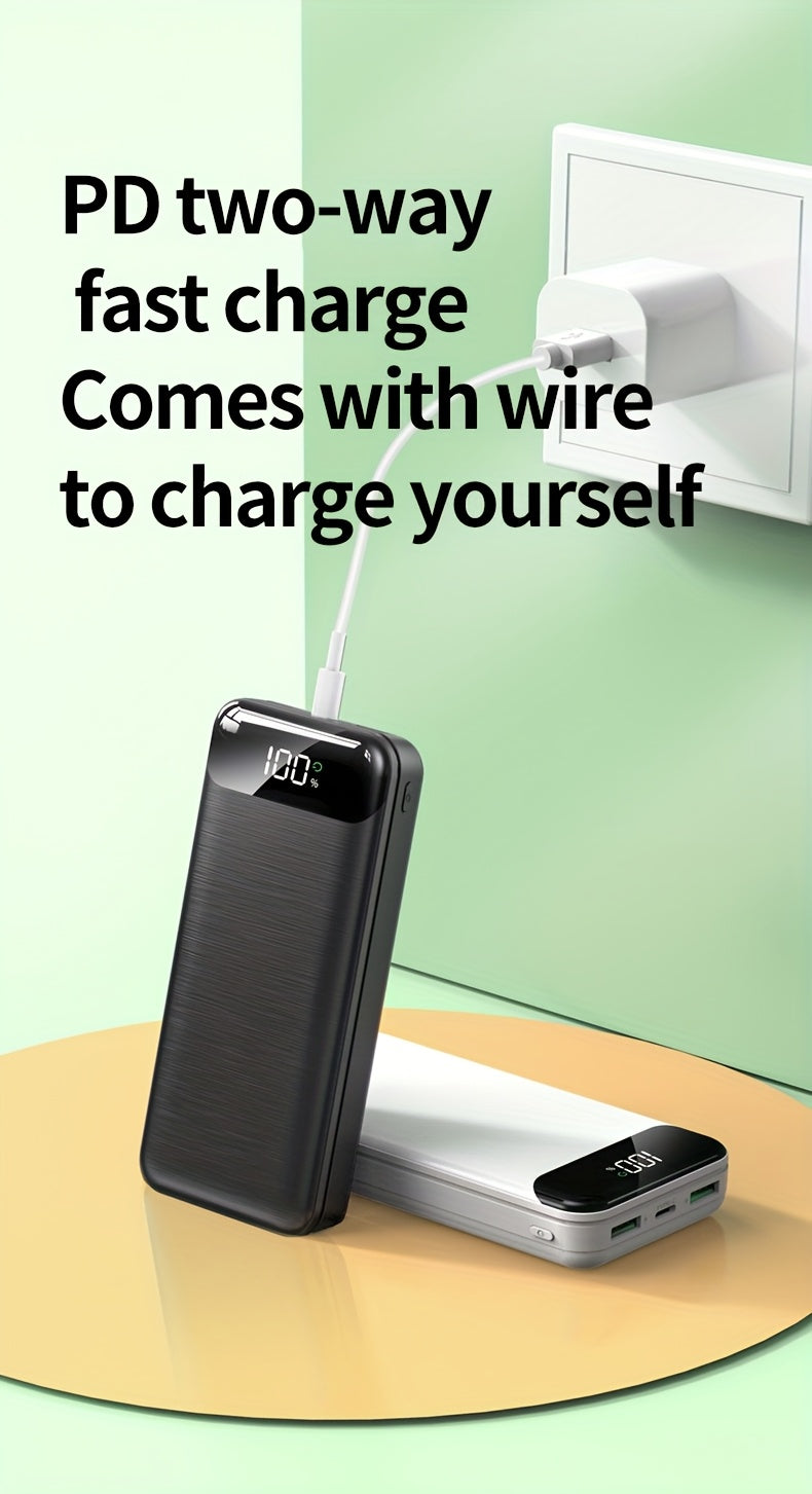 Batería externa | Batería portátil de gran capacidad 50000mAh con carga rápida PD22.5W, doble puerto USB de salida/pantalla LED de energía