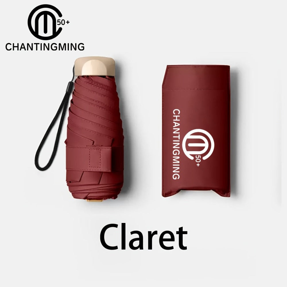 Paraguas plegable compacto de 1 pieza, disponible en 11 colores, paraguas de viaje, paraguas portátil ligero, miniparaguas de sol de moda para hombre, paraguas de viaje de bolsillo, regalo para mujer
