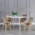 Sillas de comedor MCC Direct en juego de 4 piezas, sillas de cocina, sillas de oficina, silla de concha de diseño, "Eva" disponible en 7 colores de moda