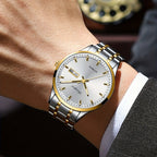 Dianpai Reloj mecánico automático de caja de latón para mujer, sofisticado y elegante, con un estilo deportivo casual y moderno, perfecto como regalo de cumpleaños