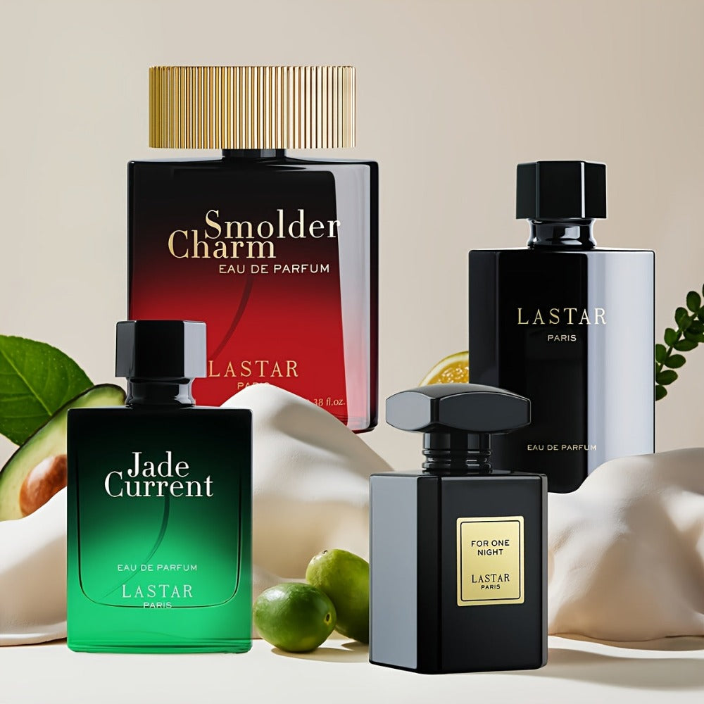 Juego de 4 botellas de perfume de gran capacidad para hombre en caja de regalo, agua de colonia para hombre, perfume de colonia para hombre, almizcle clásico, madera de ámbar, vainilla, café, fragancia duradera, apto para múltiples ocasiones, empaque en c