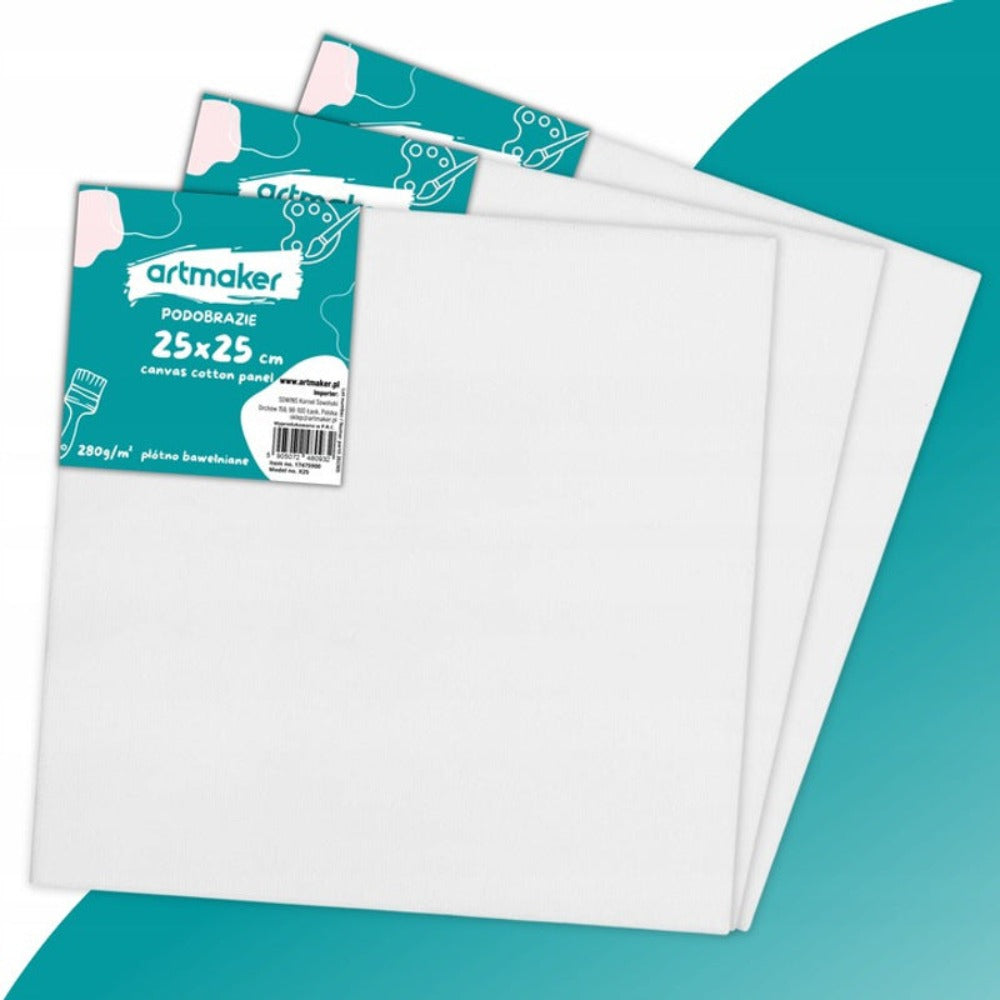 Set de Pintura Artística Artmaker Caballete de Madera 50 CM Pinturas Acrílicas 12X12 ML 3 Lienzos 25X25 CM 10 Pinceles Paleta Set Completo para Pintar para Niños y Adultos Ideal Como Regalo en una Caja Decorativa Listo para Regalar en Cumpleaños o Festivo
