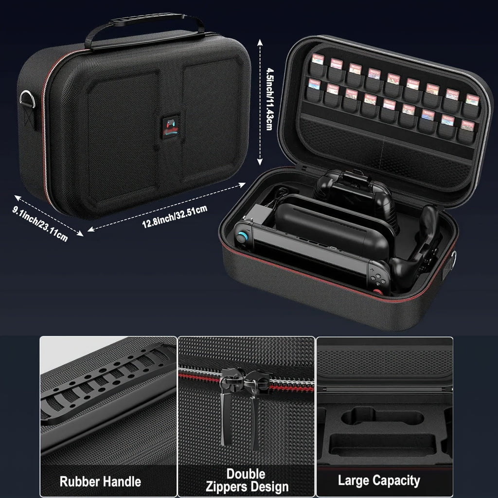 Funda protectora para Nintendo Switch 2 para viajes almacenamiento y accesorios gaming | diseño funcional