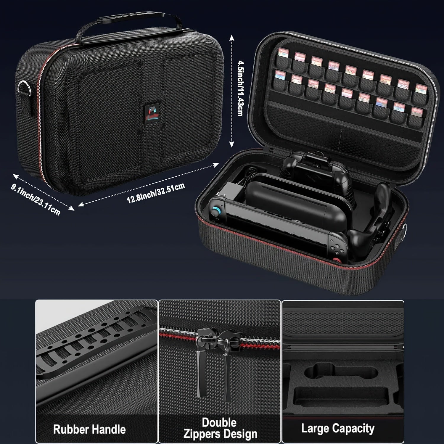 Funda protectora para Nintendo Switch 2 para viajes almacenamiento y accesorios gaming | diseño funcional