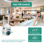 Cámaras de Vigilancia Exterior 3pcs 1080P FHD para Black Friday: 355° PTZ Pan-Tilt, Visión Nocturna en Todo Color, Comunicación Bidireccional y Más, Perfectas para Seguridad en Hogares/Pequeños Negocios (Propietarios)