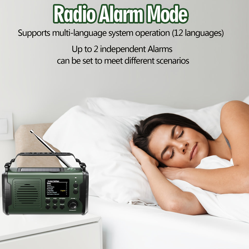 Radio de emergencia portátil | Camping supervivencia y cortes de energía