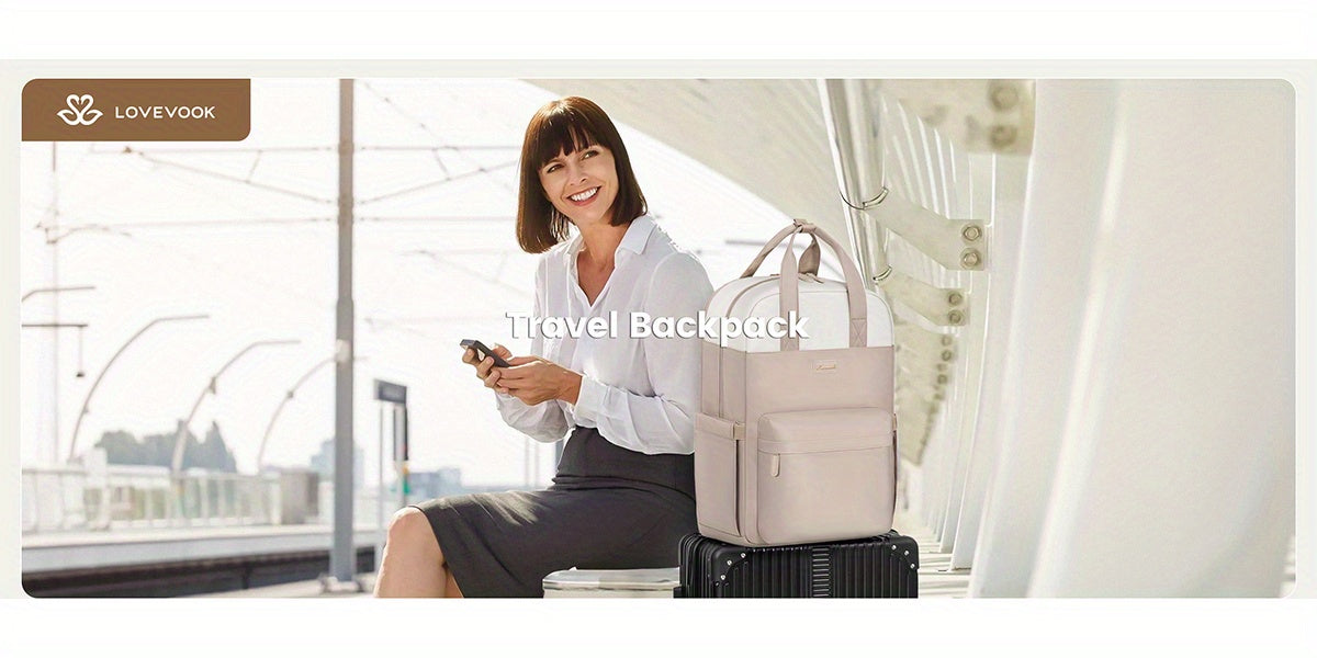 Mochilas | Mochila LOVEVOOK para Mujer, Bolso Escolar Grande para Laptop de 15.6 y 43.94 cm, Mochila de Viaje, Equipaje de Mano para Avión 40 X