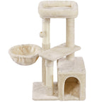Costoffs Árbol de Gato con Plataforma de Altura de 87 Cm Árbol de Escalada con Cueva Cesta Postes de Sisal