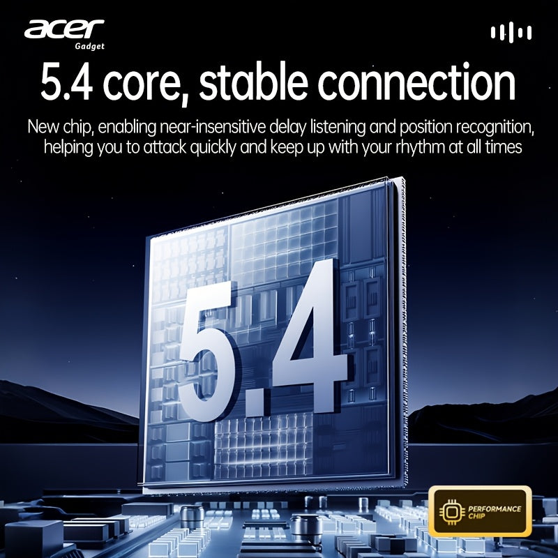 Auriculares Bluetooth | [Acer Modelo Nuevo 2026] Auriculares Inalámbricos TWS, Estéreo con Graves Potentes + Reducción de Ruido en Llamadas
