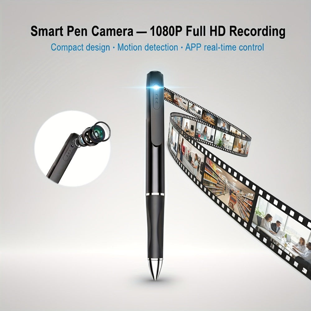 Cámara Portátil Tipo Lápiz 1080P, Recargable y Fácil de Transportar, Ideal para Grabar Reuniones, Conferencias y Clases. Perfecta para Empleados, Estudiantes y Periodistas